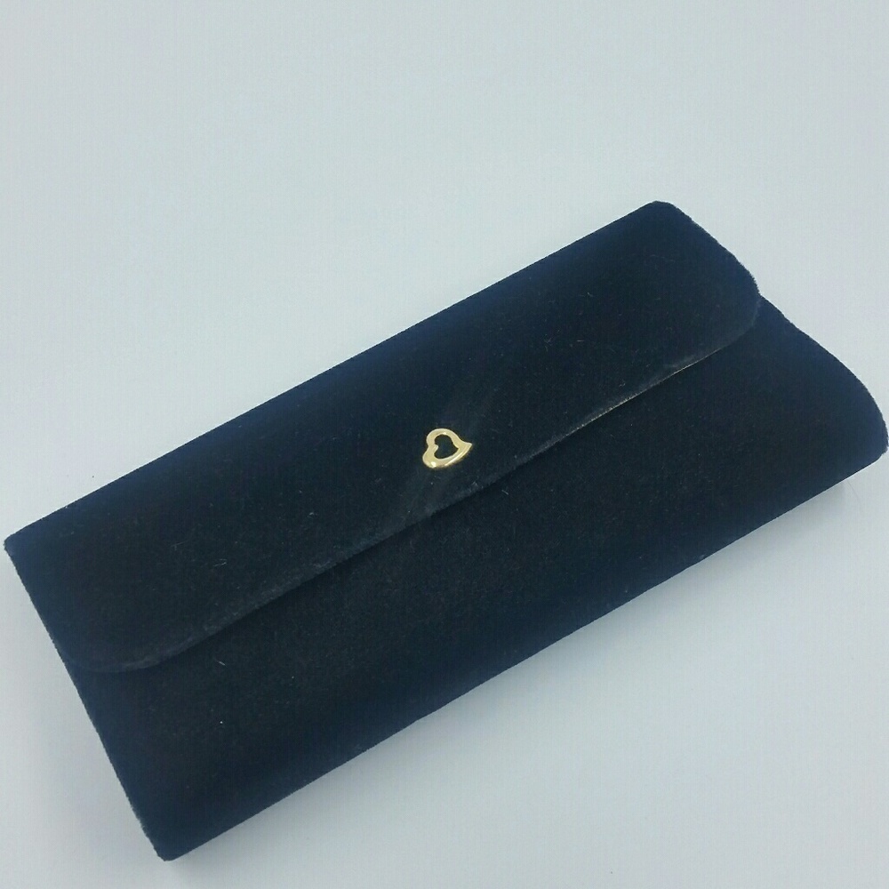 VICTORIA'S SECRET l Black Velvet Clutch E2 - Picture 1 of 5